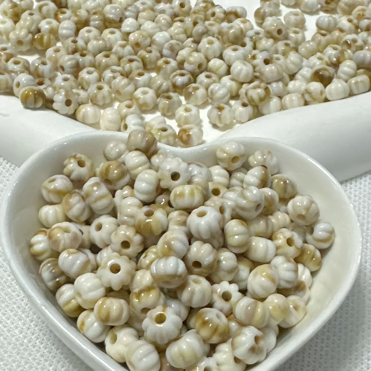 60pcs Bohemian Light-Colored Round Beads, DIY Jewelry